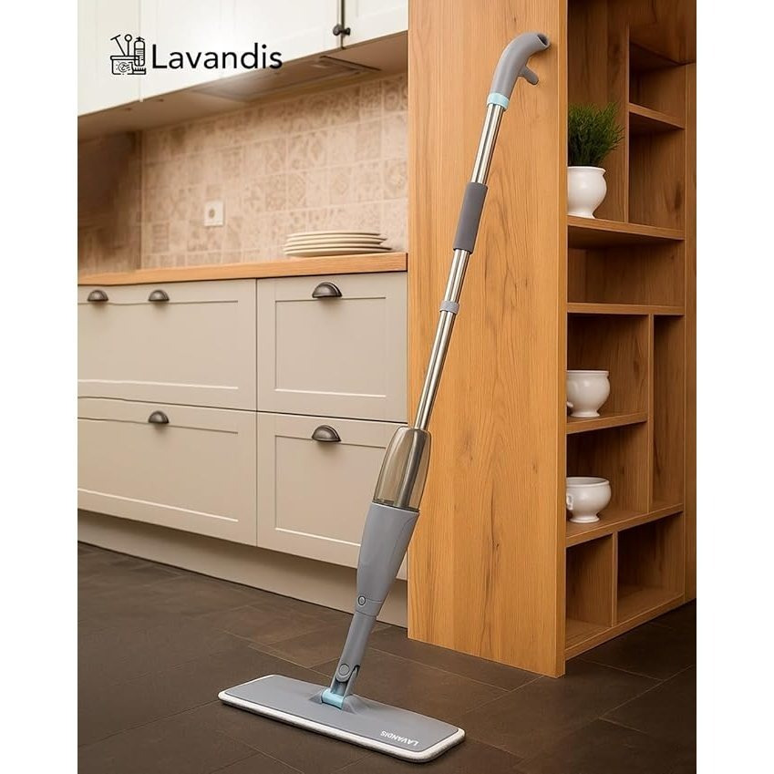 TEMU Spray Mop – 360° Rotating Microfiber Floor Cleaner With Dual For Tile, Wood & Laminate – Lightweight, Refillable Bottle & Ergonomic Handle