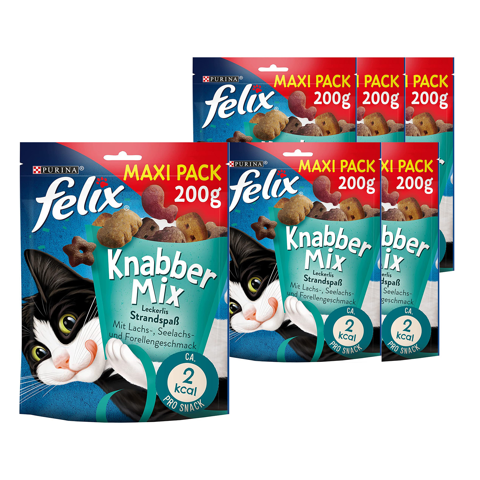 Felix Crunchymix Beachfun, Crispy Cat Snack With 200g Bag