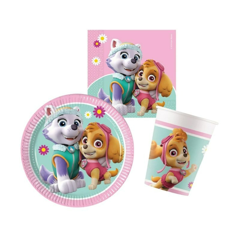 TEMU Decorazioni Paw Patrol per 8 Persone, Set Festa, 8 Piatti 20cm, 8 Bicchieri, 20 Tovaglioli, Piatti di Carta Bicchieri Tovaglioli Paw Patrol, 36