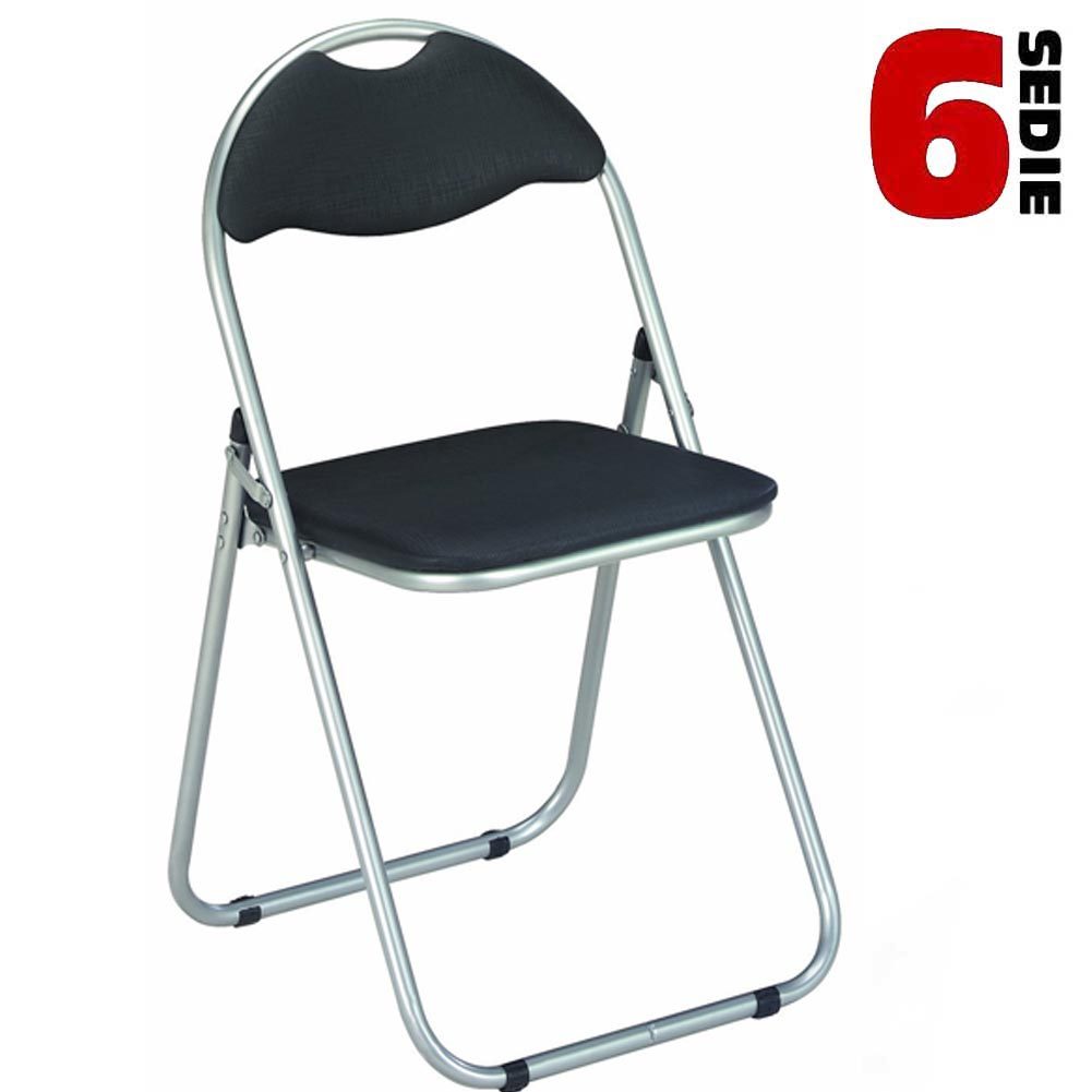 TEMU 6 Folding Padded Space-saving Chairs, Silver Metal And Lightweight Structure, Comfortable Seat With Ergonomic Backrest, Ideal For Home, Kitchen,