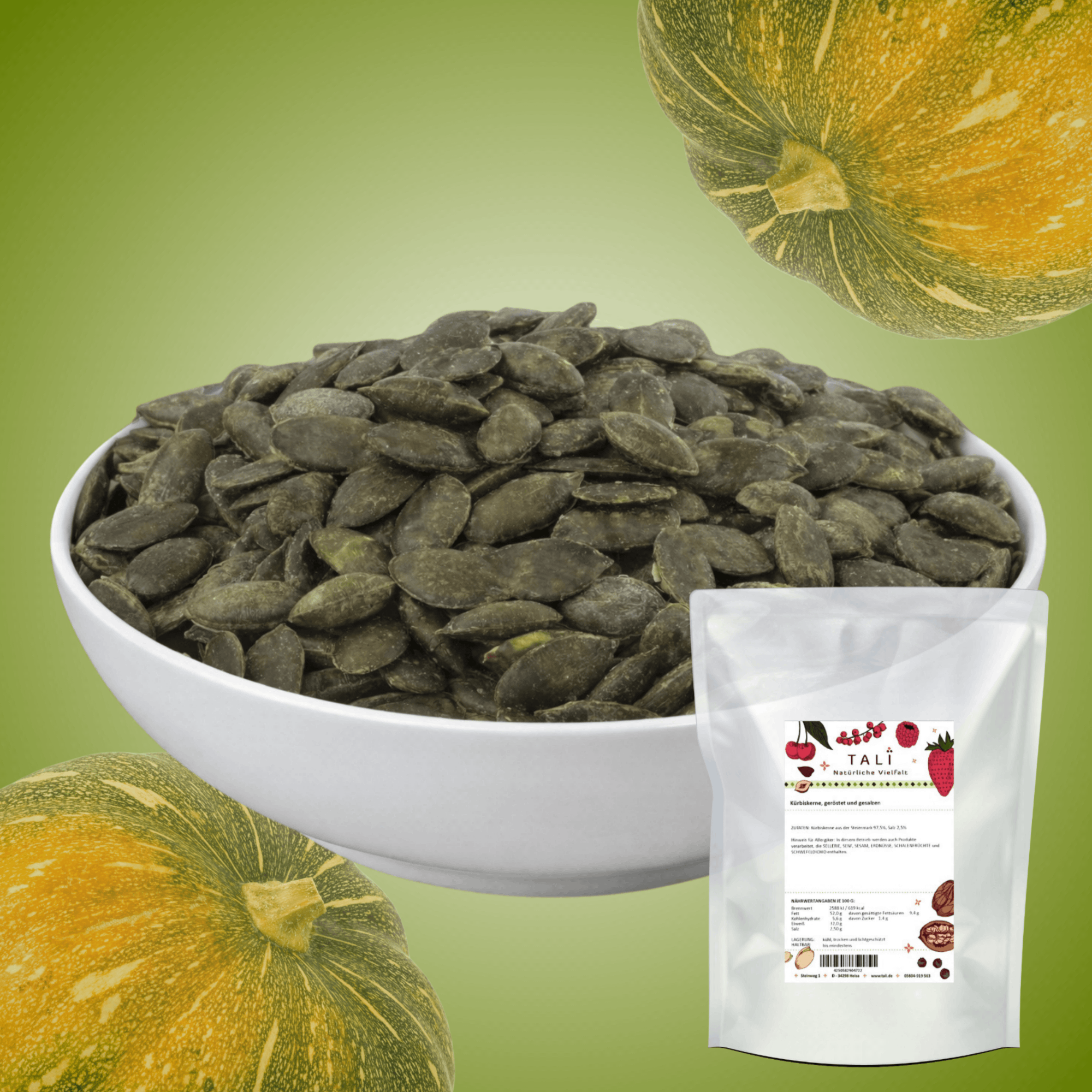 Pumpkin Seeds Roasted & Salted – Freshly Roasted With Sea Salt - Without Shell