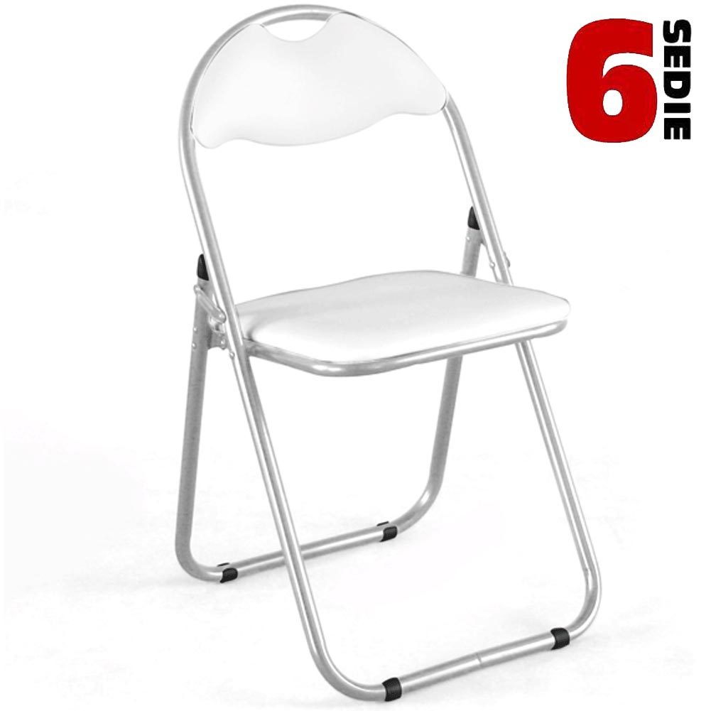 TEMU 6 Folding Padded Space-saving Chairs, Silver Metal And Lightweight Structure, Comfortable Seat With Ergonomic Backrest, Ideal For Home, Kitchen,