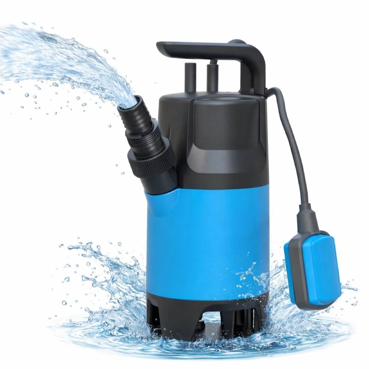 Tk Pump 400 Watt 7500 L/h – Flat Suction For Flooding & , 5 M Head, 4 M Submersible Depth, 10 , Thermal Protection, Impeller