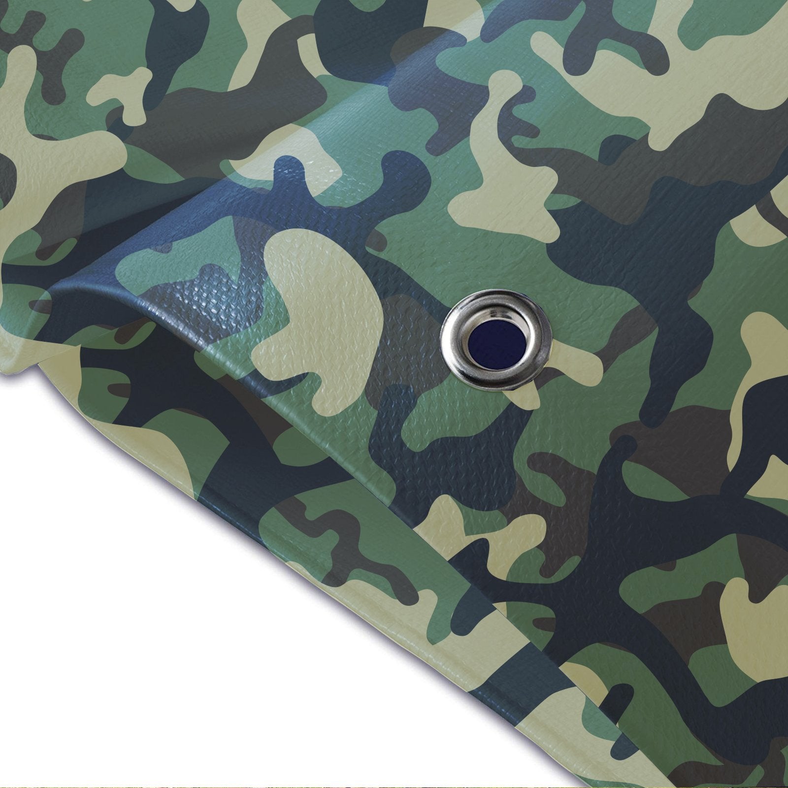 Camouflage Waterproof PE Fabric Tarp with Metal Grommets