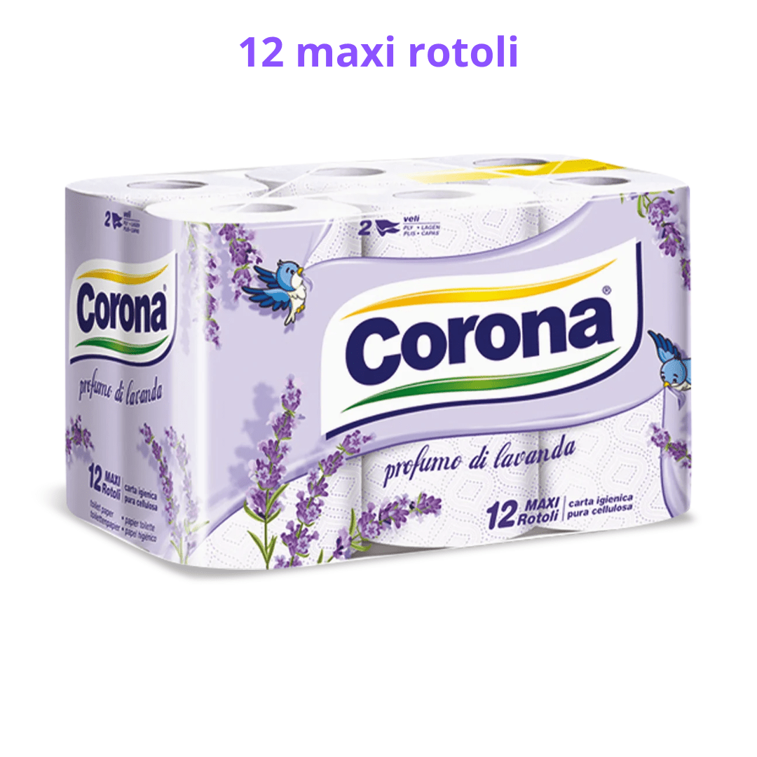 12 Rolls Lavender-scented Toilet Paper - 2-ply, Maxi Pack, Soft And Durable Pure Cellulose - 12 Maxi Rolls - Family Size