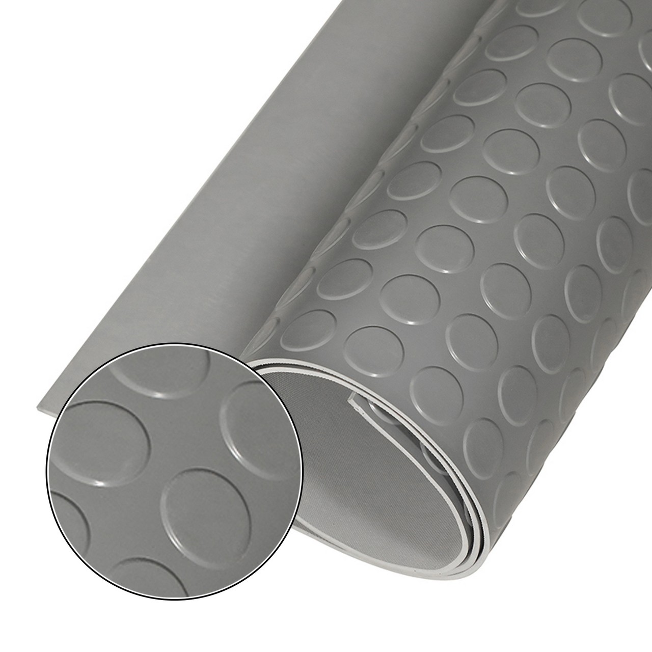 TEMU 1mt x antiscivolo bullonato copripavimento bollato in pvc 1,2mm - GRIGIO CHIARO