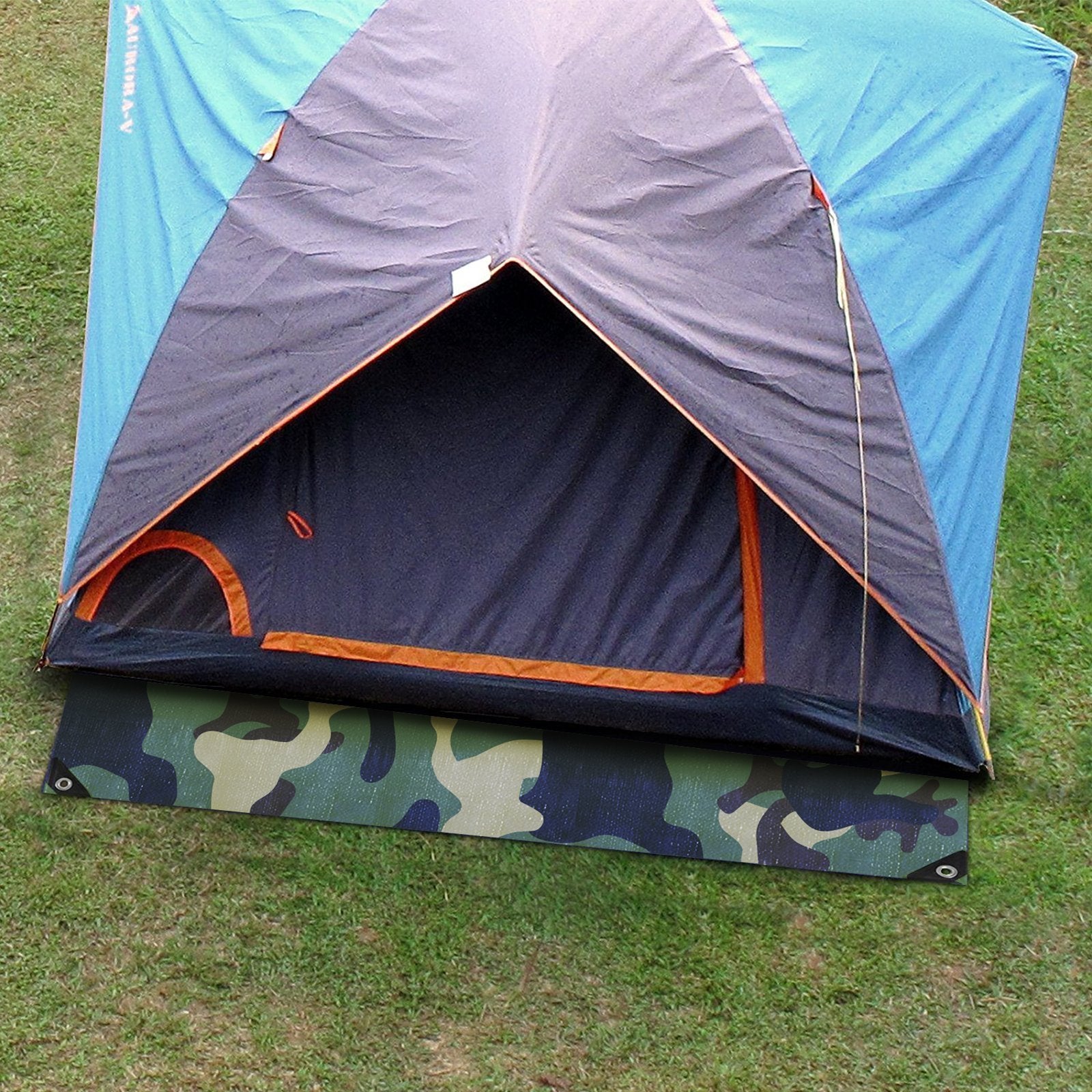 Camouflage Waterproof PE Fabric Tarp with Metal Grommets