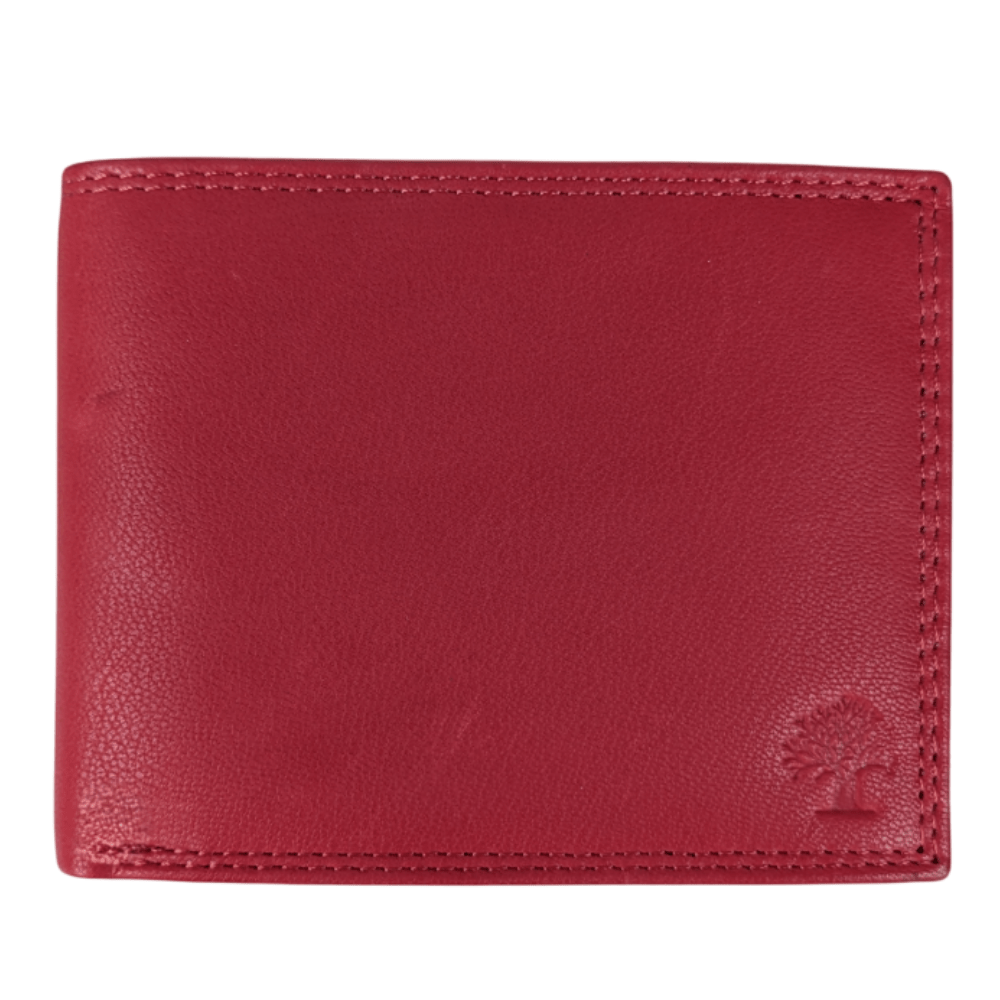 Genuine Leather Lamb Yellow Wallet Purse Crossbody Red Rfid