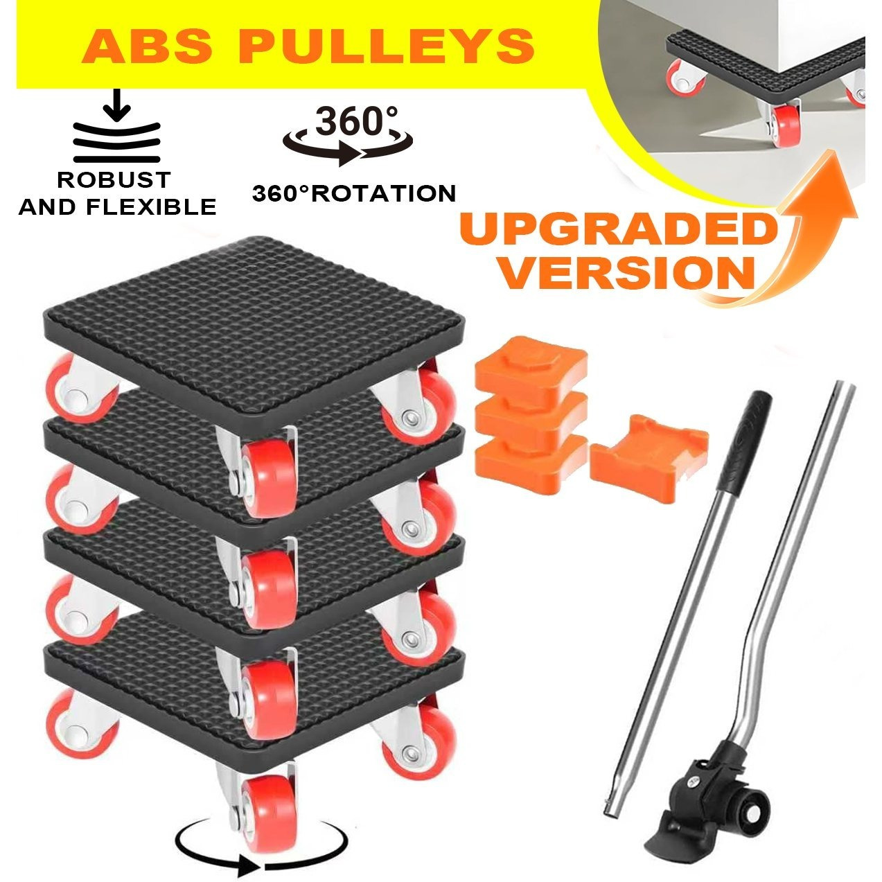 TEMU Furniture Mover With Wheels,furniture Transport Roller Set 4 Pack, Duty Furniture Lifter Sliders Tool,furniture Sliding System With Furniture