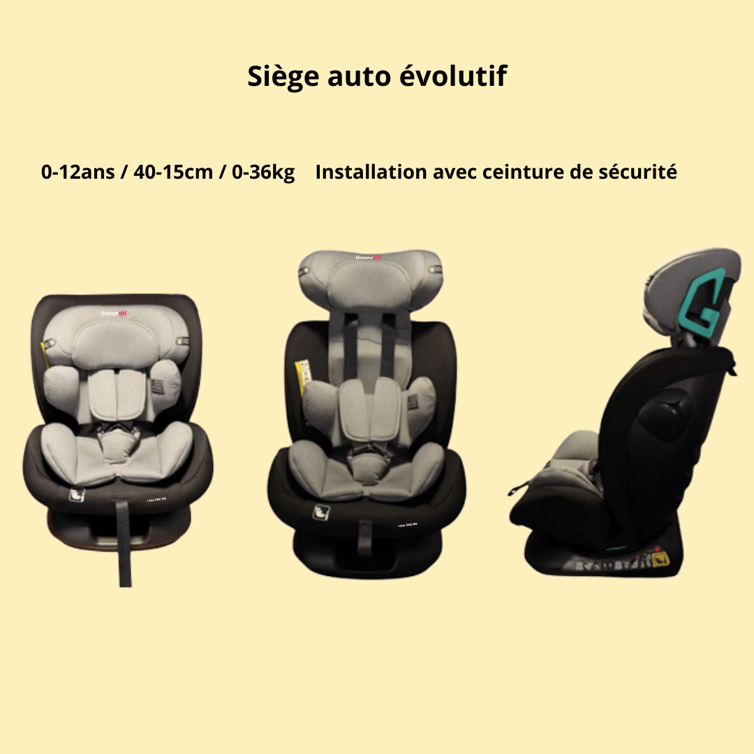 TEMU HONORBB Seggiolino Auto I- Allstage 40-150 Cm - dalla Nascita a 12 Anni, R129, Premium Gruppo 0/1/2/3, Installazione con Cintura di Schiena/ -