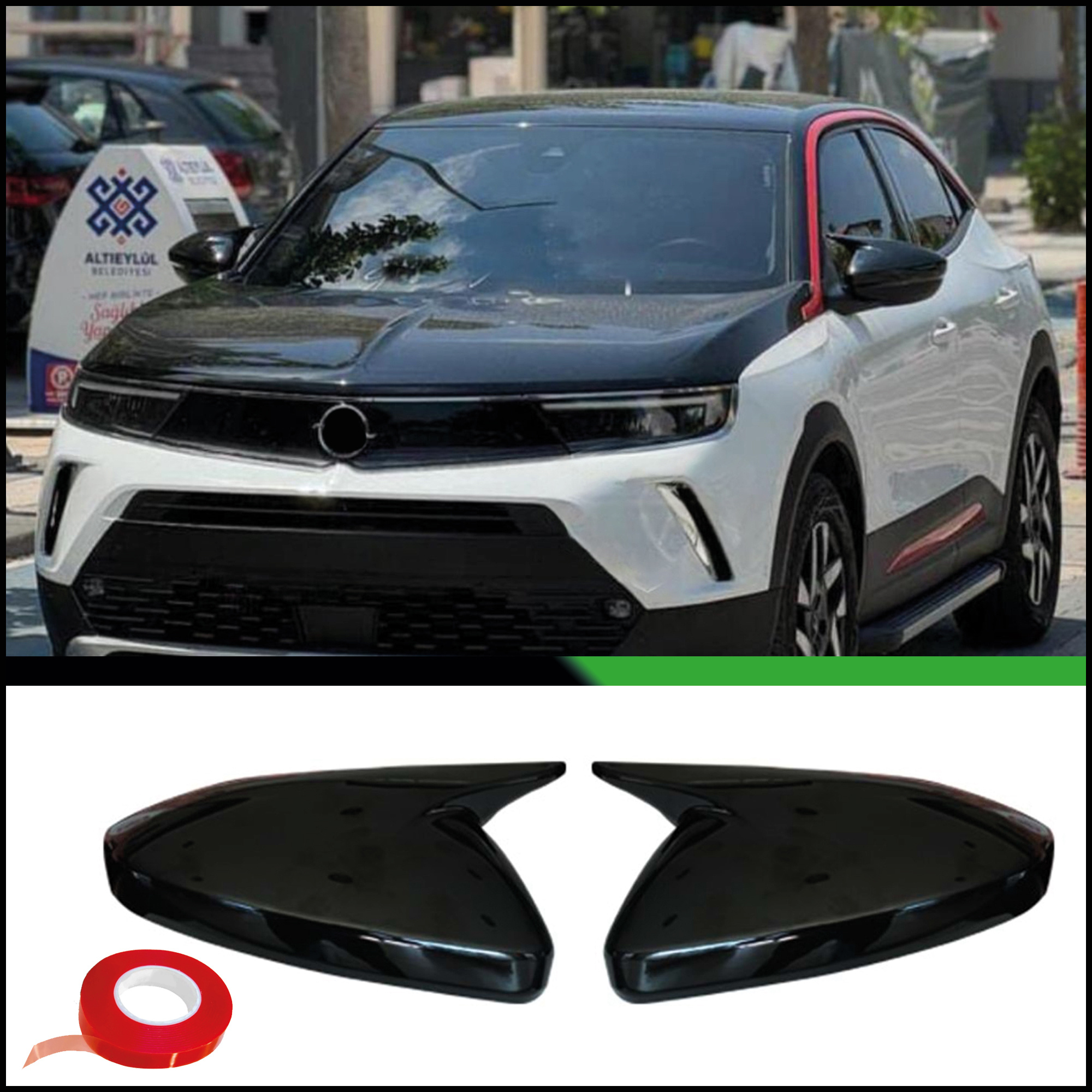 Image of Mirror Cover For Mokka 2021+ After Accessory Rearview Mirror Cap Shell Cap Bat Model