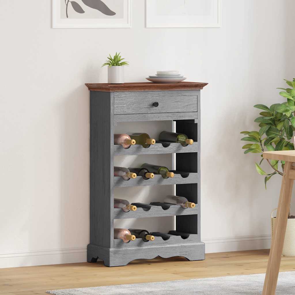 Vidaxl Wine Rack Antique Style Wine Rack Bottle Rack Bottle Stand Wine Stand Solid Wood 55x23x85cm