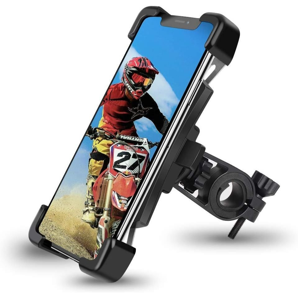 Image of Universal Bicycle Phone Holder With Lock, 360° Rotatable Scratch-proof Phone Holder For Bicycle Motorcycle Road Bike Mountain Bike