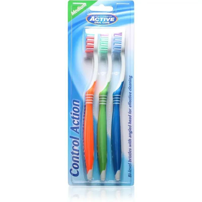 2x Beauty Formulas Active Oral Care Control Action Toothbrush 3 Pack