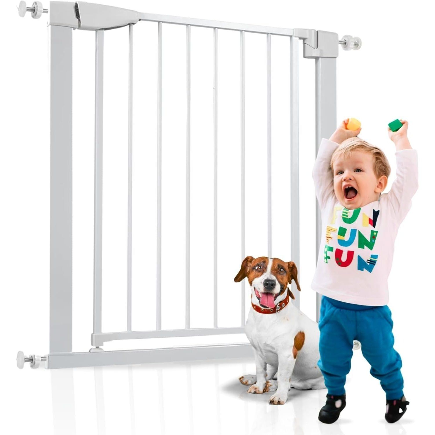 TEMU Almar Baby - de Seguridad | Montaje sin Tornillos para Puertas, Pasillos o Escalera para Niños o Mascotas | Valla con de Cierre Automático Giro