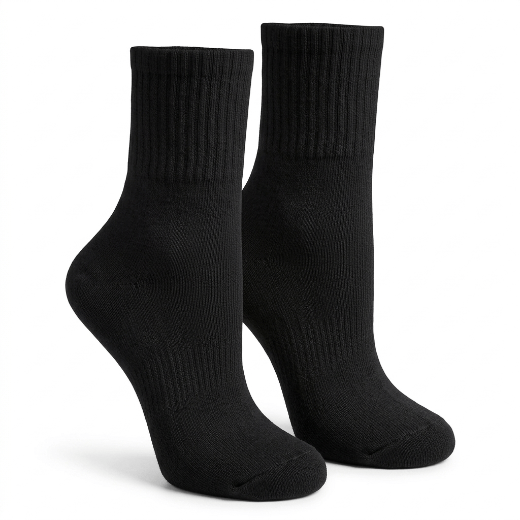 Unisex Casual Sport Short Quarter Socks Cotton Blend, Men's Women's Breathable Socks 5 Pairs Black