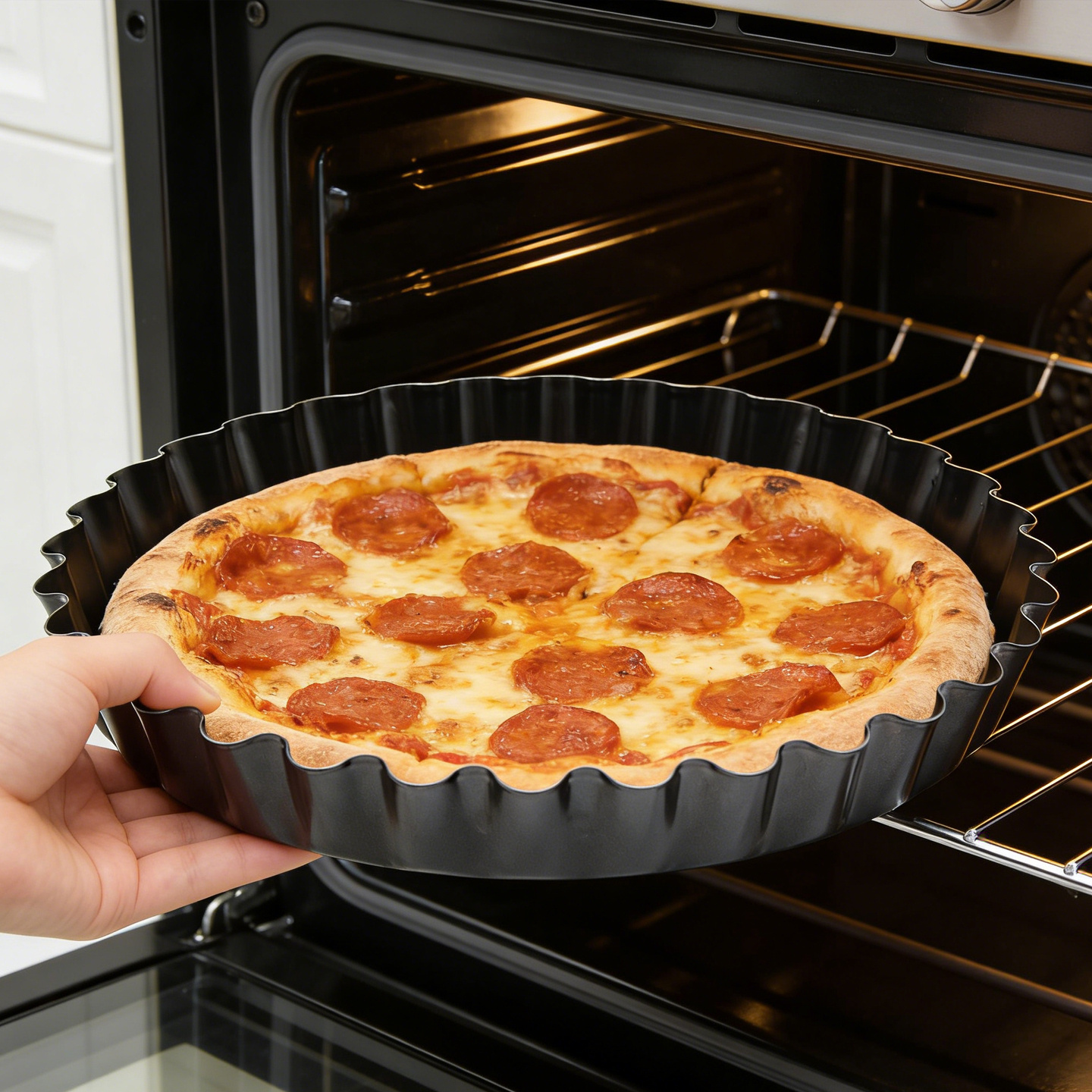 TEMU Molde de Fijo / Molde de de Acero al Carbono / Molde de Pizza Fijo / Molde de Repostería / Molde de Ondulado