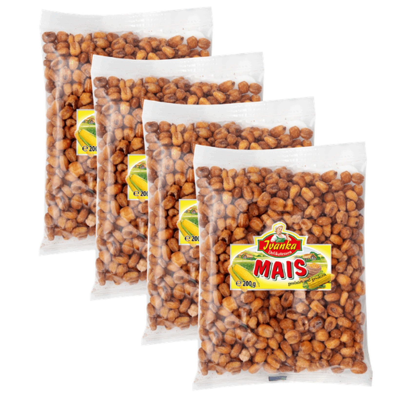 Image of Ivanka Roasted & Salted Corn 4 X 200 G (800 G) – Crispy Roasted Corn Snack – Savory Crunchy Snack For Parties, Movie Nights & On-the-go