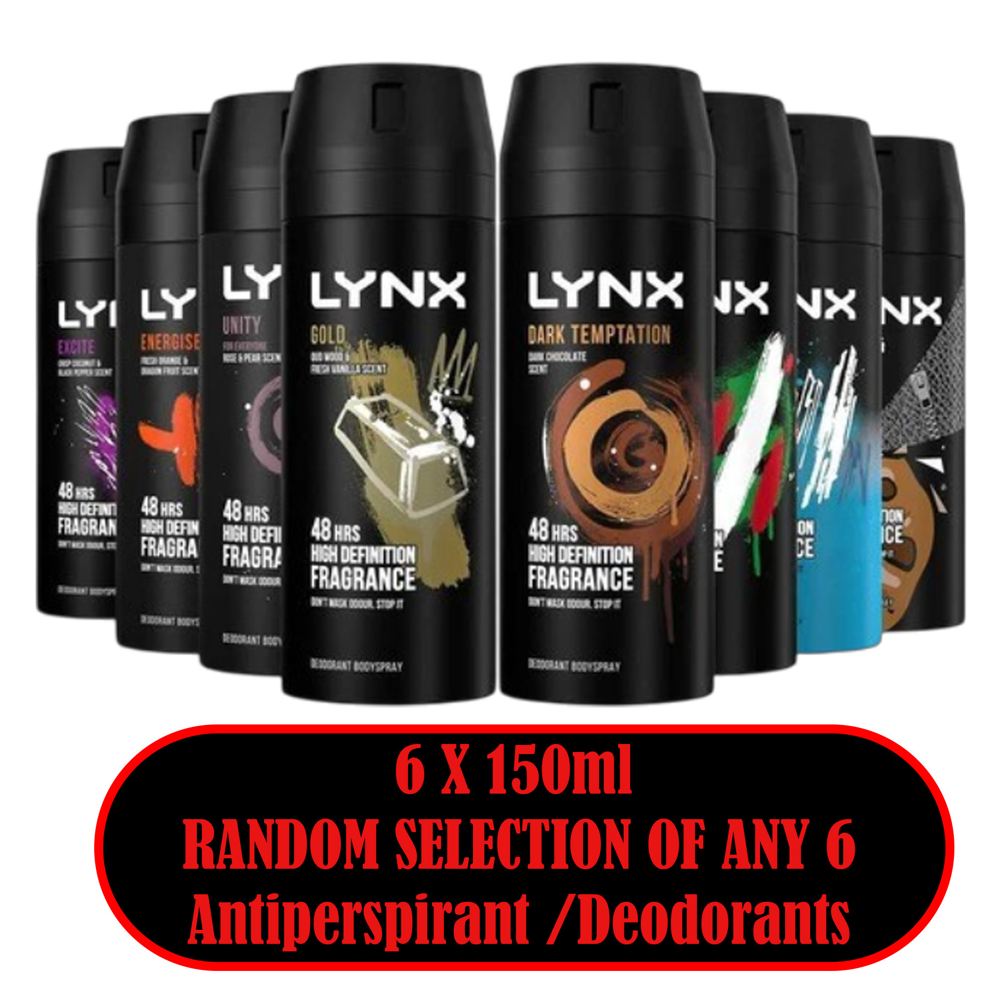   body spray 150ml x 6   multipack men s deodorant  