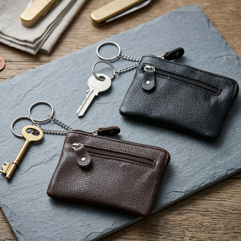 2pcs Keychain Key Case Real Cowhide 11.5cm