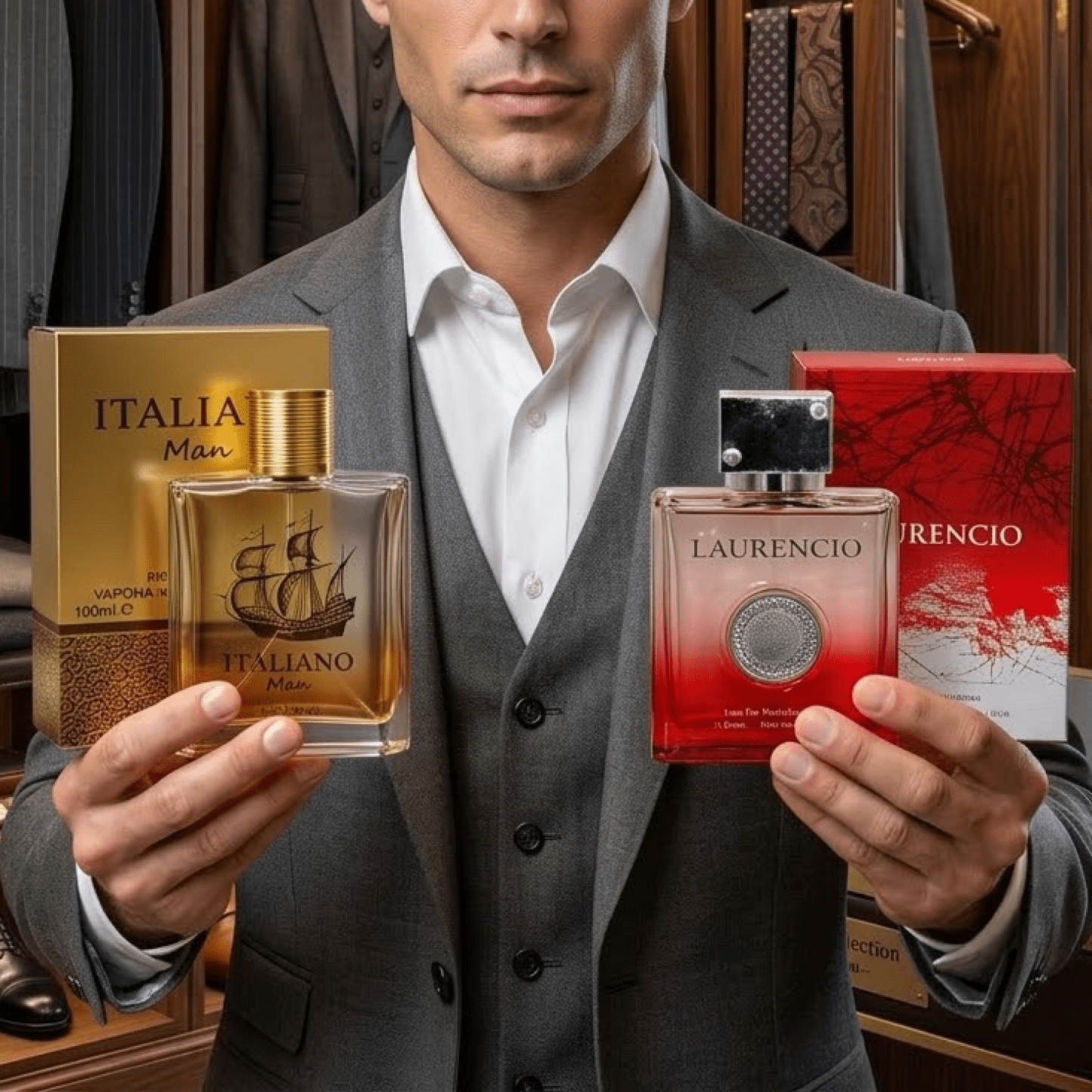 TEMU [strong Masculine Men's Fragrance Gift Set 2x100ml Edt] - 2 Pack Of & Laurencio Long Lasting Perfume Giftset For Men To Women Gentleman Edition