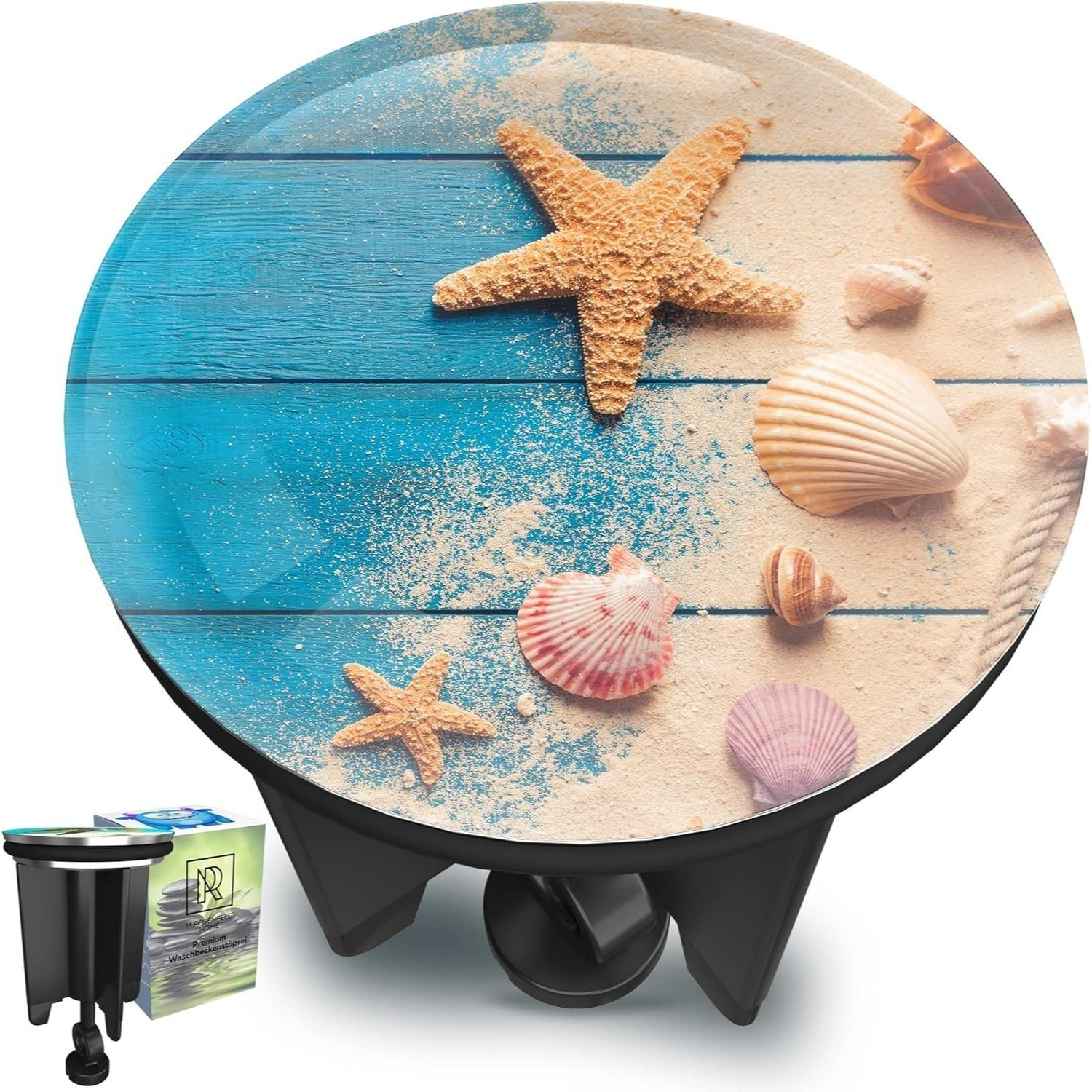 Universal Sink Drain Plug 40 Mm Plug With Starfish Motif Chrome Drain Plug Brass Bathroom Sink Bidet Drain Stopper Durable