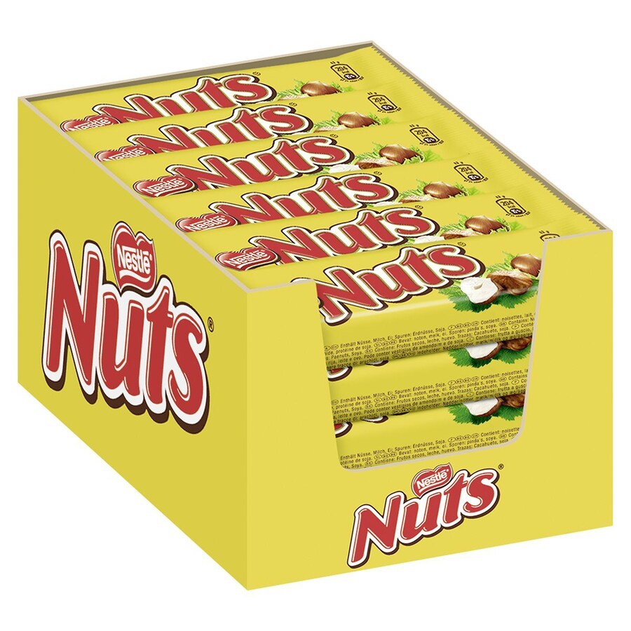 Nestle Nuts Chocolate Bars 24 Bars (1008g)