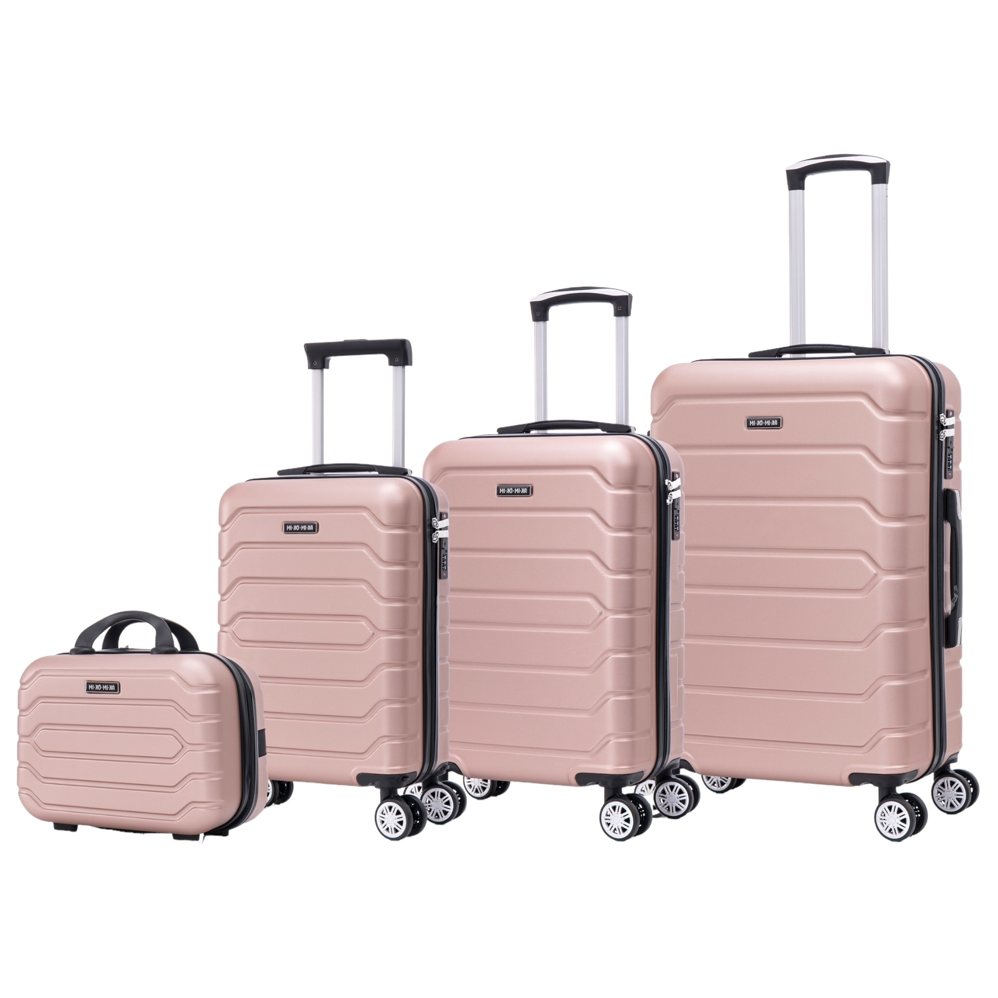 TEMU Conjunto de Maletas de Viaje Elegantes: Carcasa de ABS, Cerradura Numérica, 4 Ruedas Giratorias 360, Asa Telescpica de Aluminio Juego de Maletas