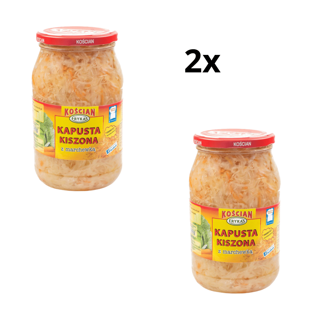 Image of Sauerkraut With Carrots 900g - Kościan Natural Pickles, Homemade Flavor