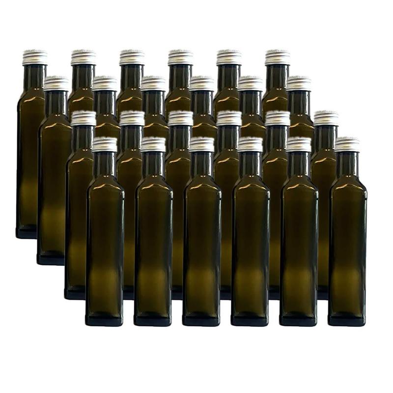TEMU FDG 24 Bottiglie vuote in Vetro Verde Maraska 250 ml . Tappo a , Rettangolare, da , Bottiglia per liquori