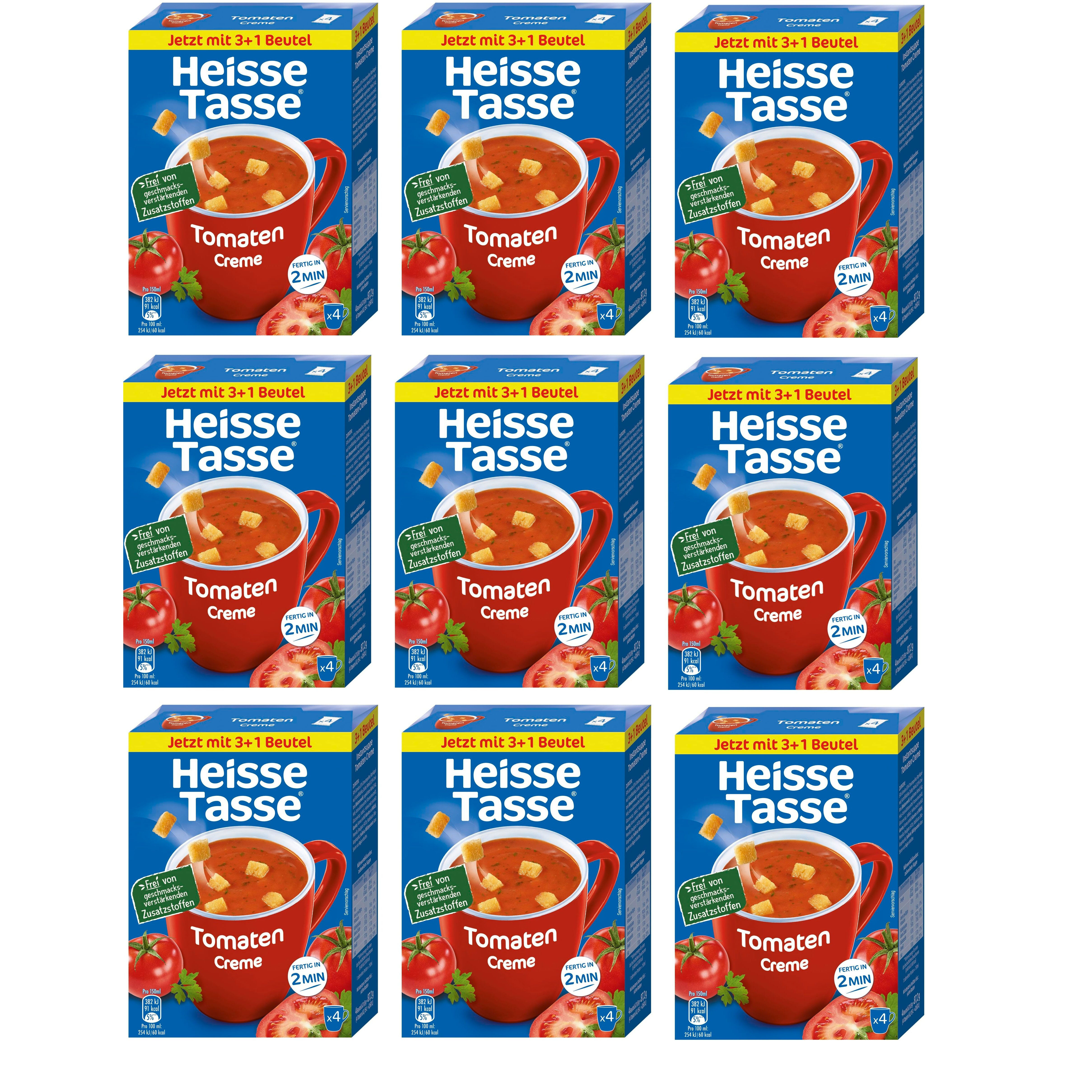 Erasco Hot Cup Tomato Cream With Crispy Croutons (9 X 600 Ml) – Ready In Just 2 Minutes – The Perfect Soup Snack