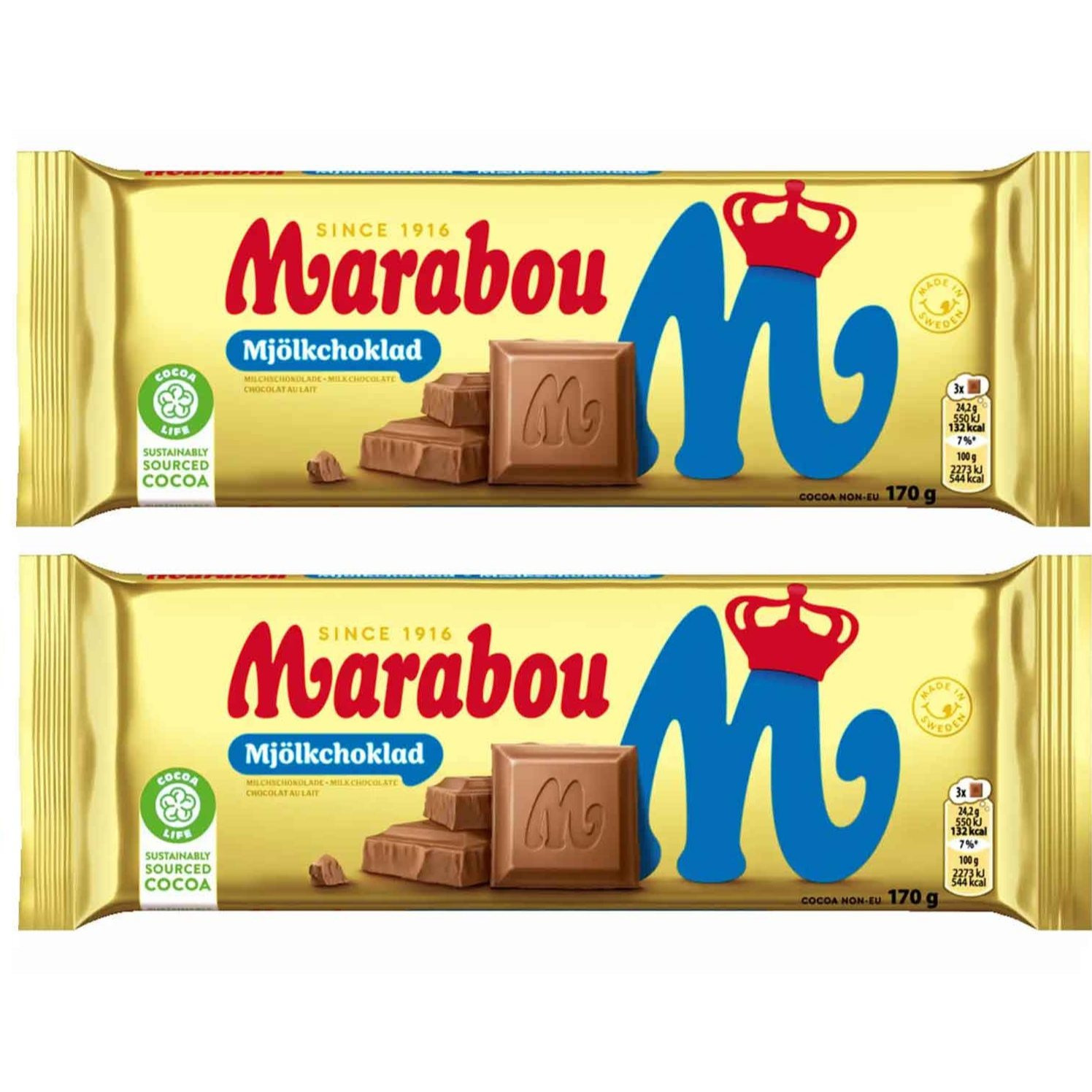 Marabou Milk Chocolate - From Sweden 2x170g