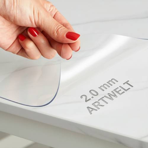 artwelt transparent tablecloth table film 2 0mm table protector waterproof washable polyvinyl chloride film 240cm x 70cm