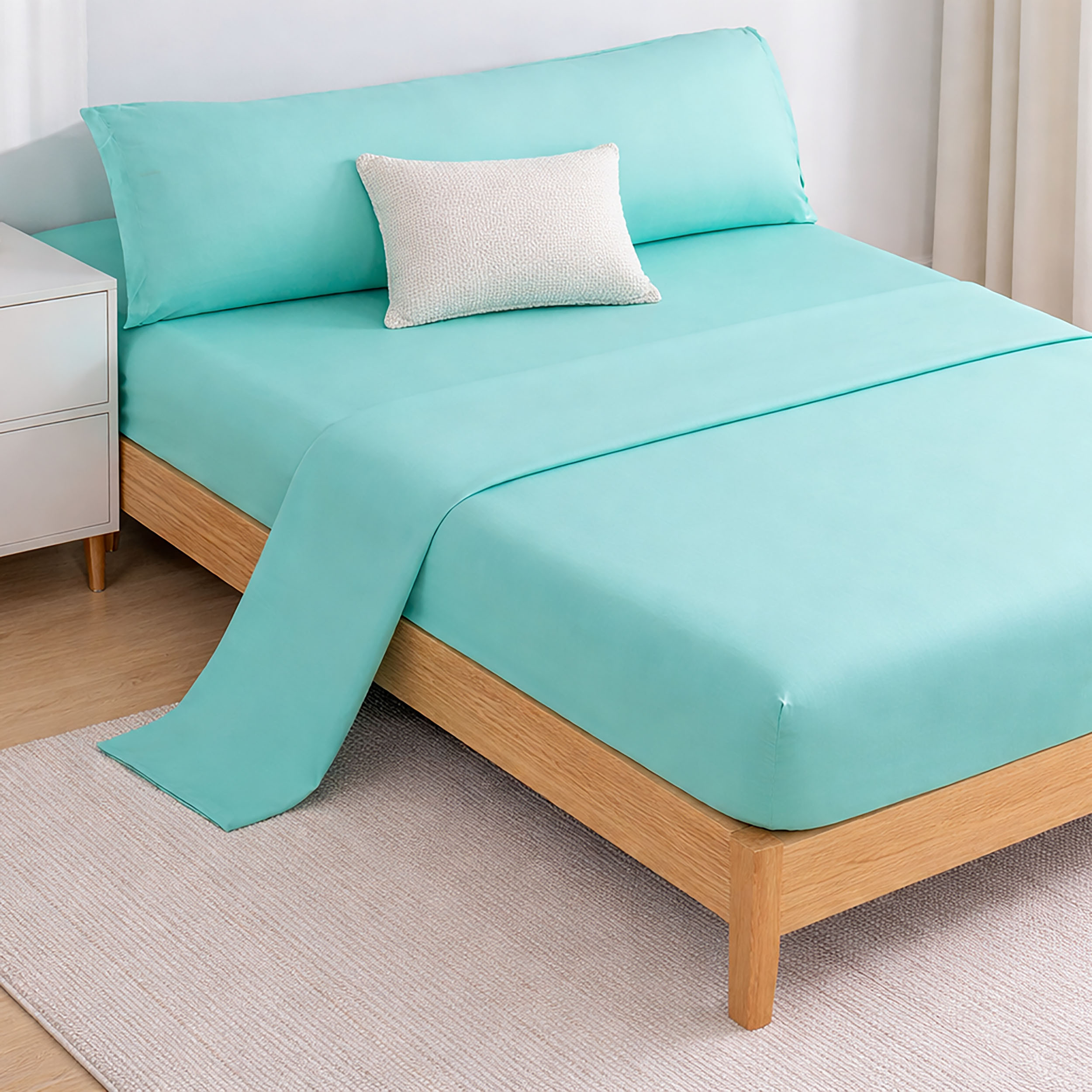 TEMU Juego de Sábanas 3 Piezas : Sábana Bajera, Encimera y de Almohada, para Cama de 90/ 135/ 150
