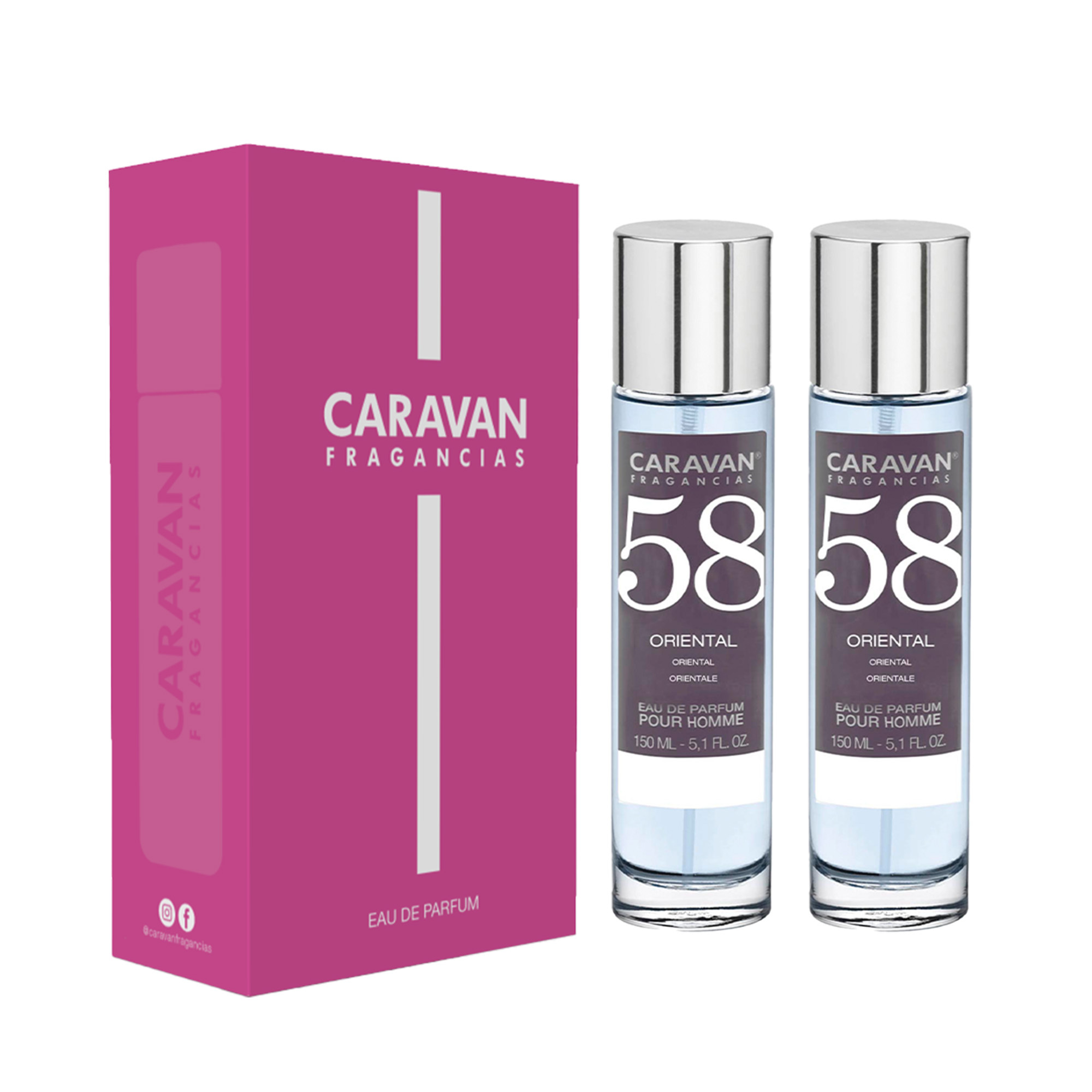 TEMU Pack 2 Colonias Caravan Hombre 150ml, Estuche de Regalo con Masculinas