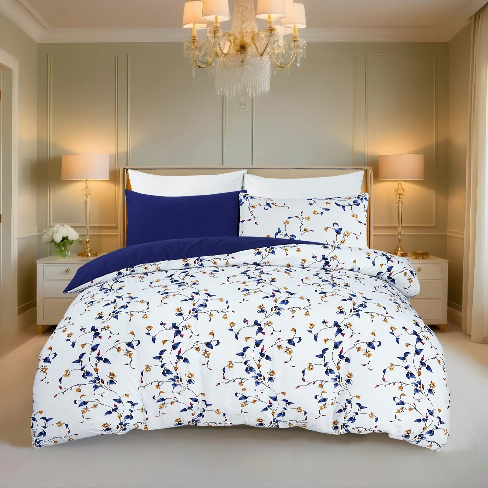 TEMU 3pcs Luxury Printed Duvet Cover Set – Reversible Quilt Cover Including Pillowcases, Ultra Soft & Breathable, All Season Microfiber Bedding,