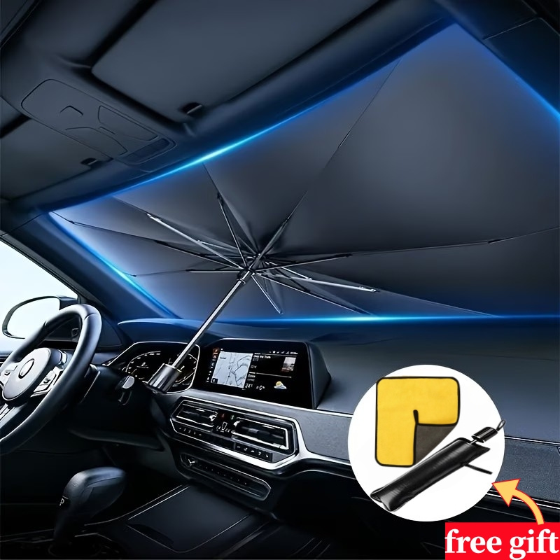 car windshield sun shade umbrella foldable sun protection sun block car front window sun visor heat insulation auto interior protector   car accessories for most vehicles