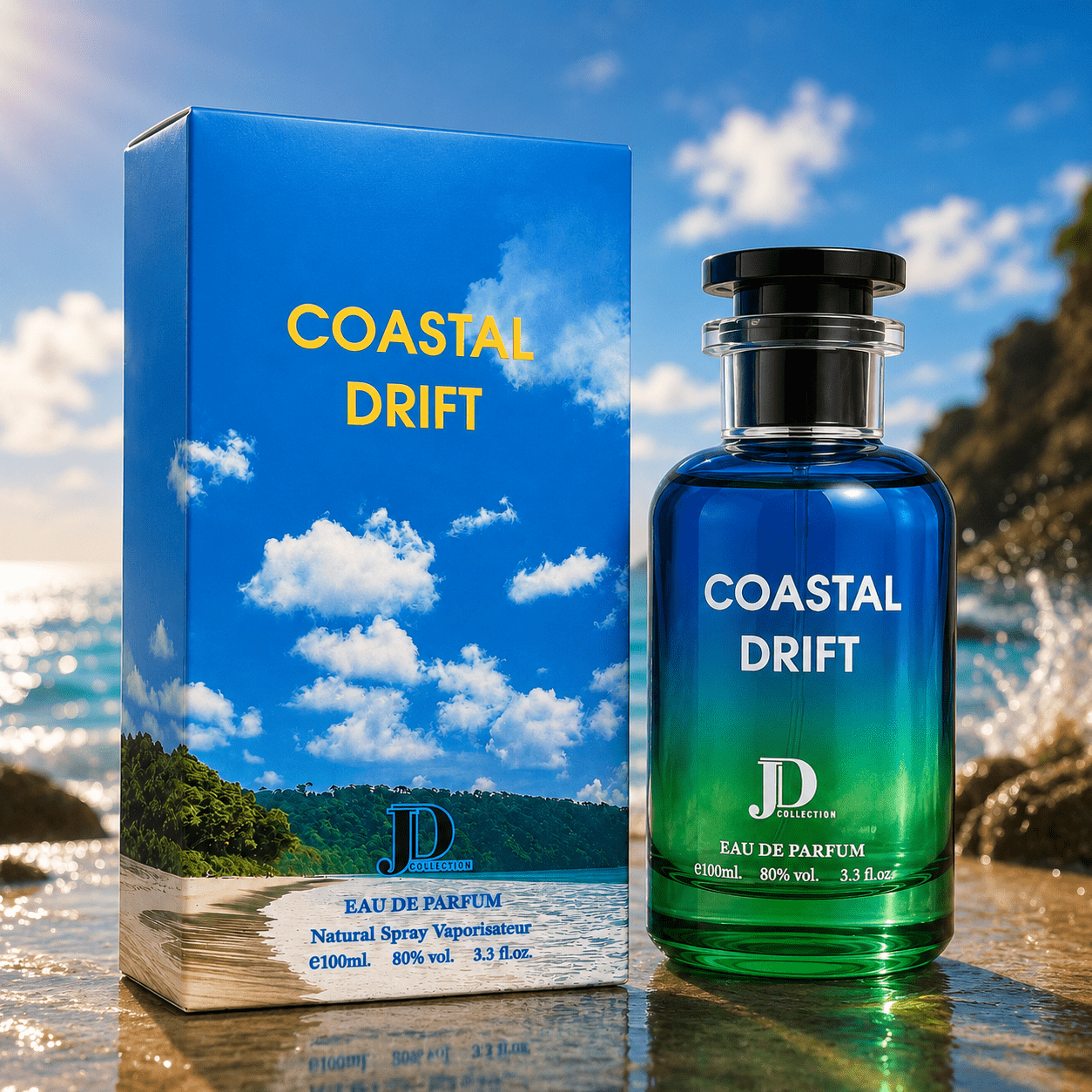 Everlyx - Coastal Drift By Eau De Parfum 100ml. With Citrus, Marine, And Aromatic Notes, Enriched With Green And Of