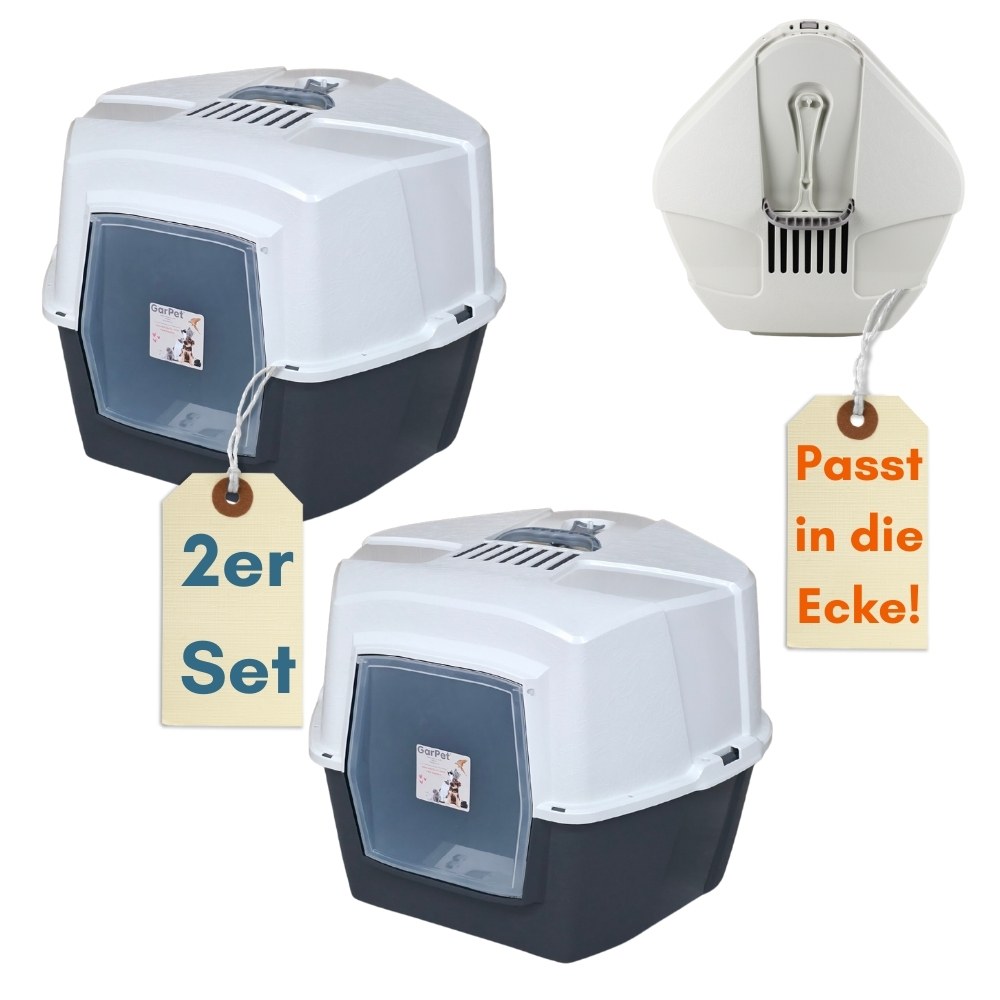 Image of 2-pack Litter Boxes With Lid