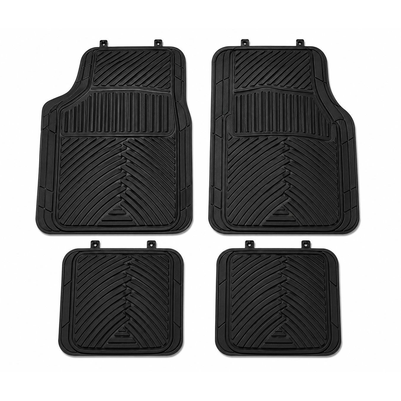 TEMU Heavy Duty Rubber Car Mats 4pcs Set | Universal Non Slip Floor Mats | All Weather Mats For Cars, , Suvs & Trucks