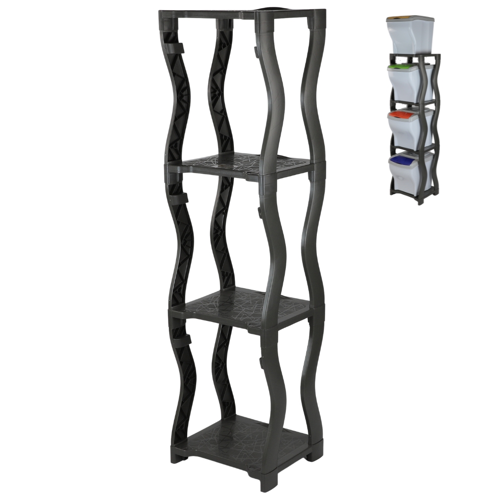 Royal For Trash Can Set 3 And 4 Plug-in Shelf Plastic Household Shelf Basement Shelf Storage Shelf Garage Shelf Kitchen Shelf Basement