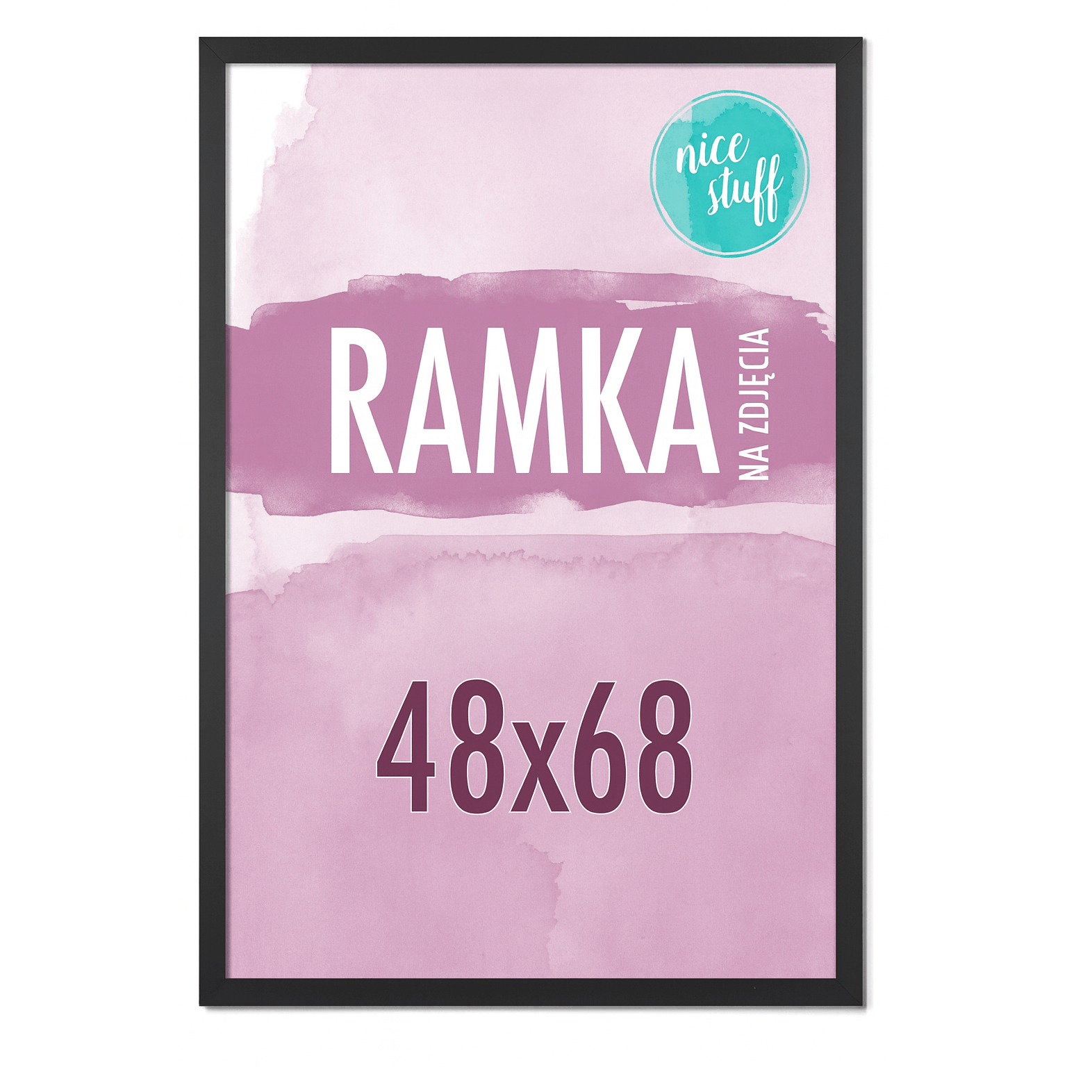 Photo Frame 48x68 Photo Frame 68x48 Black Mdf Black