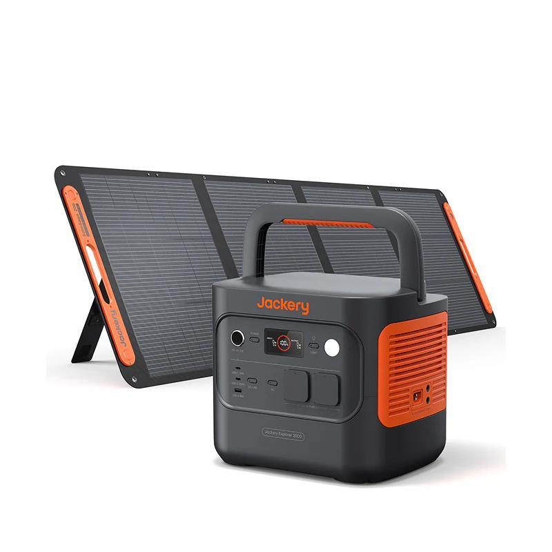 Image of Jackery 2000 V2 Portable Power Station With 200w Solar Panel, 2042wh Solar Generator With 2200w Output, Lifepo4 Battery Fast Charging For Camping, Rv, Off-grid