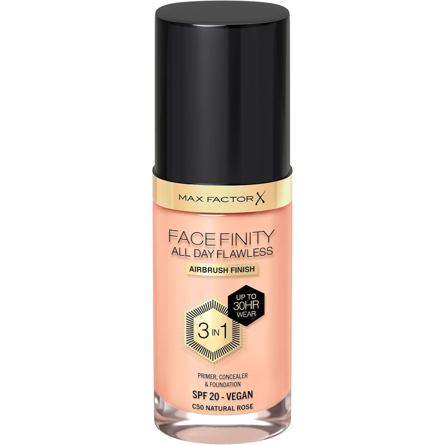 TEMU All Day C50 30ml, 3-in-, Concealer & Liquid Foundation, Up To 30hr Wear Vegan Airbrush Finish