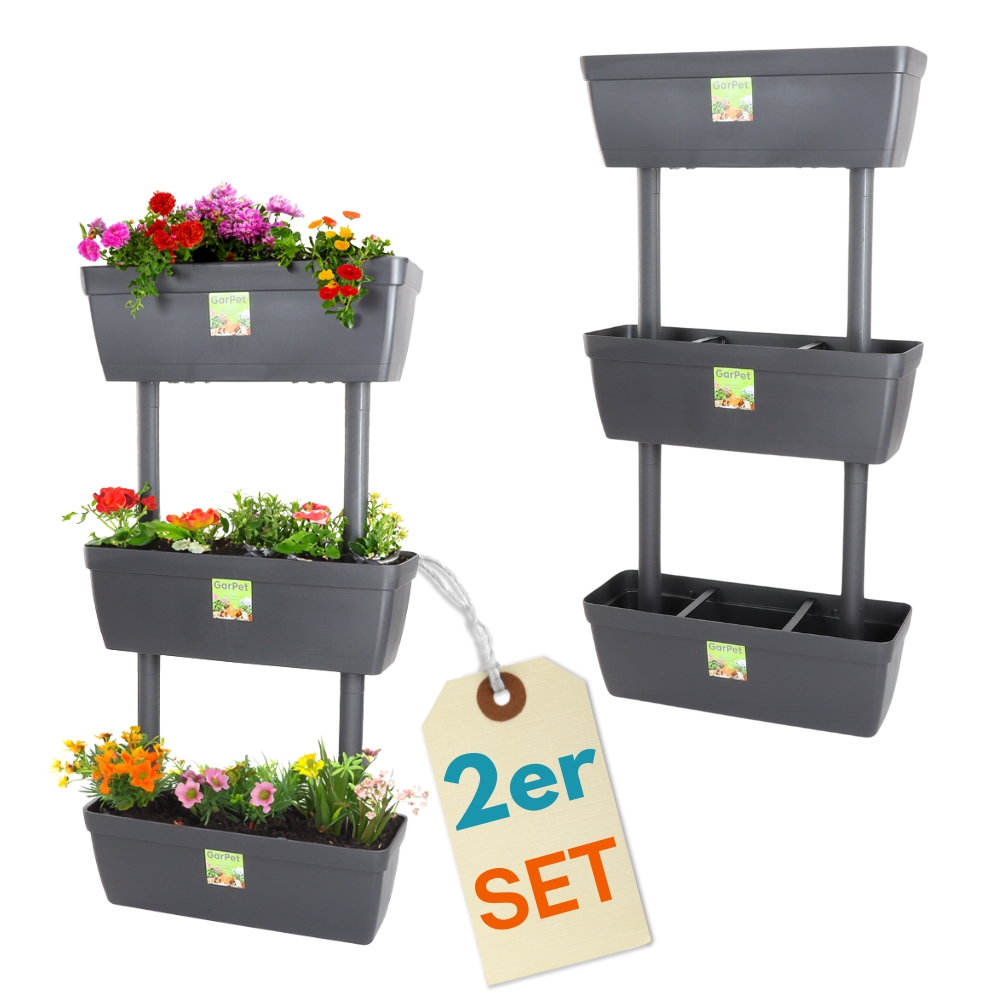 Image of Of 3 Planters With Privacy Screen Planters 100cm High Room Divider High Flower Pot Privacy Screen Plant Container Plant Pot Balcony Terrace
