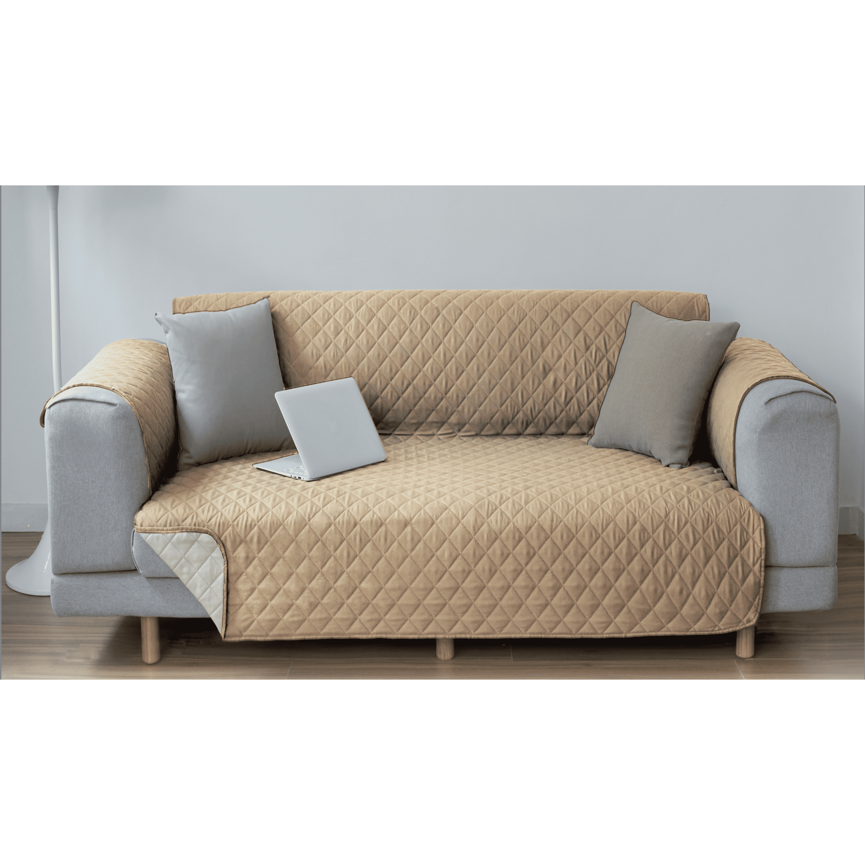 TEMU Dorian Home Quilted Sofa Cover With Armrests, Stain-resistant, Waterproof, And Non-slip, Couch Protector, Suitable For -seater Sofas