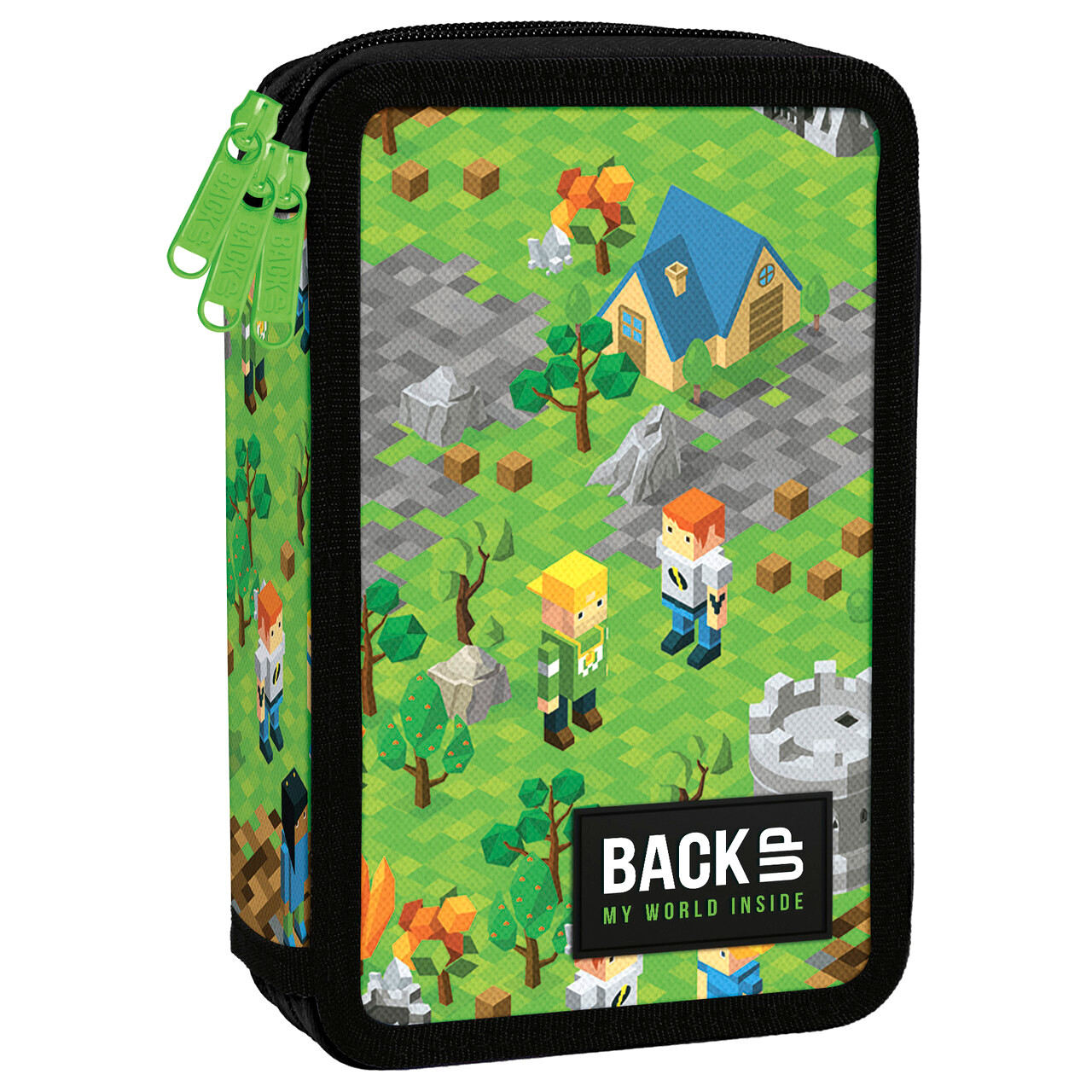 Pixel Game 3-subject Pencil Case Filled With Pencil Pouch Pencil Folder Folder Pens