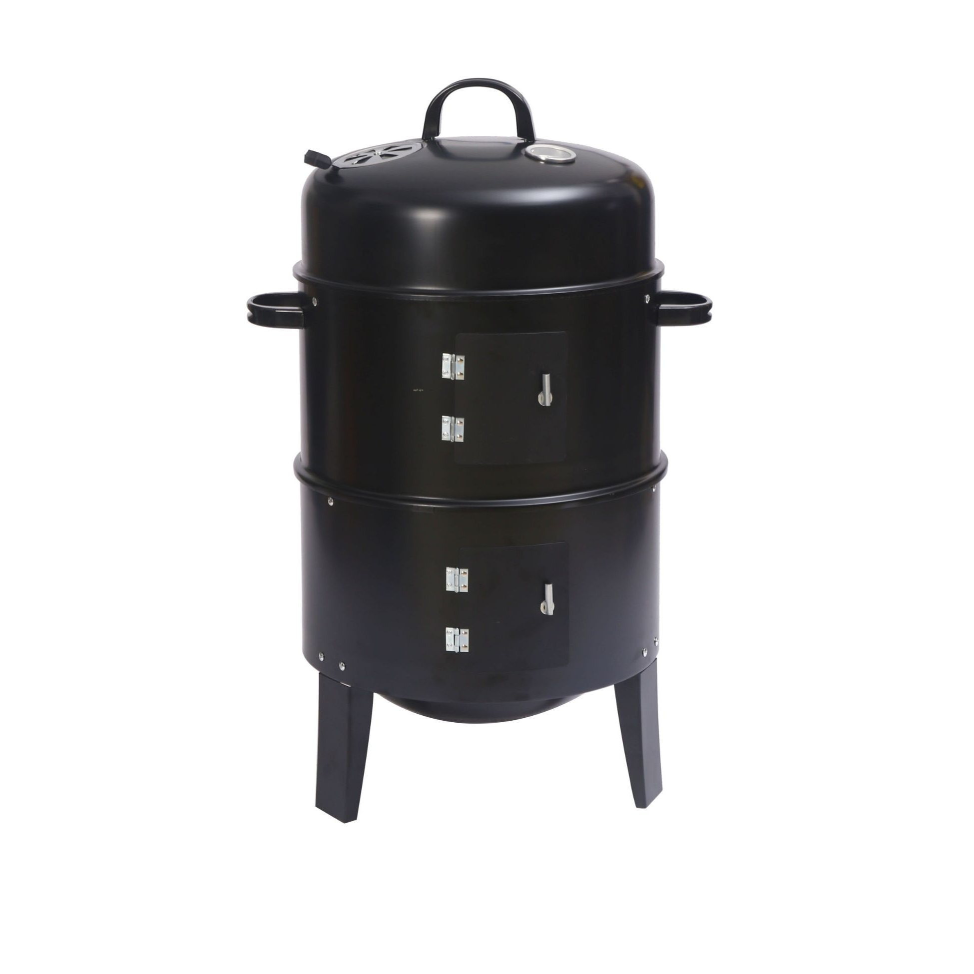 TEMU Groundlevel 2-layer Stacker Bbq And Fire Pit H84 X D41cm (h33 X D16 Inch) | Large Capacity Pan, Heat Resistant Handle, Air Vent, Built-in