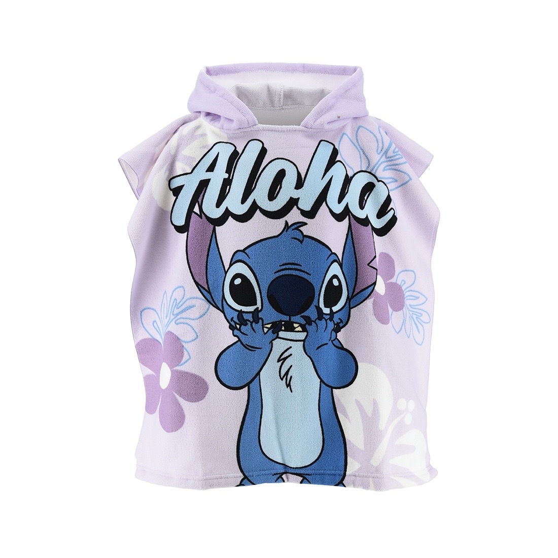& Stitch Girls' Kids' Hooded Bath Poncho, Quick-drying Beach Towel Bath Towel 55x110cm