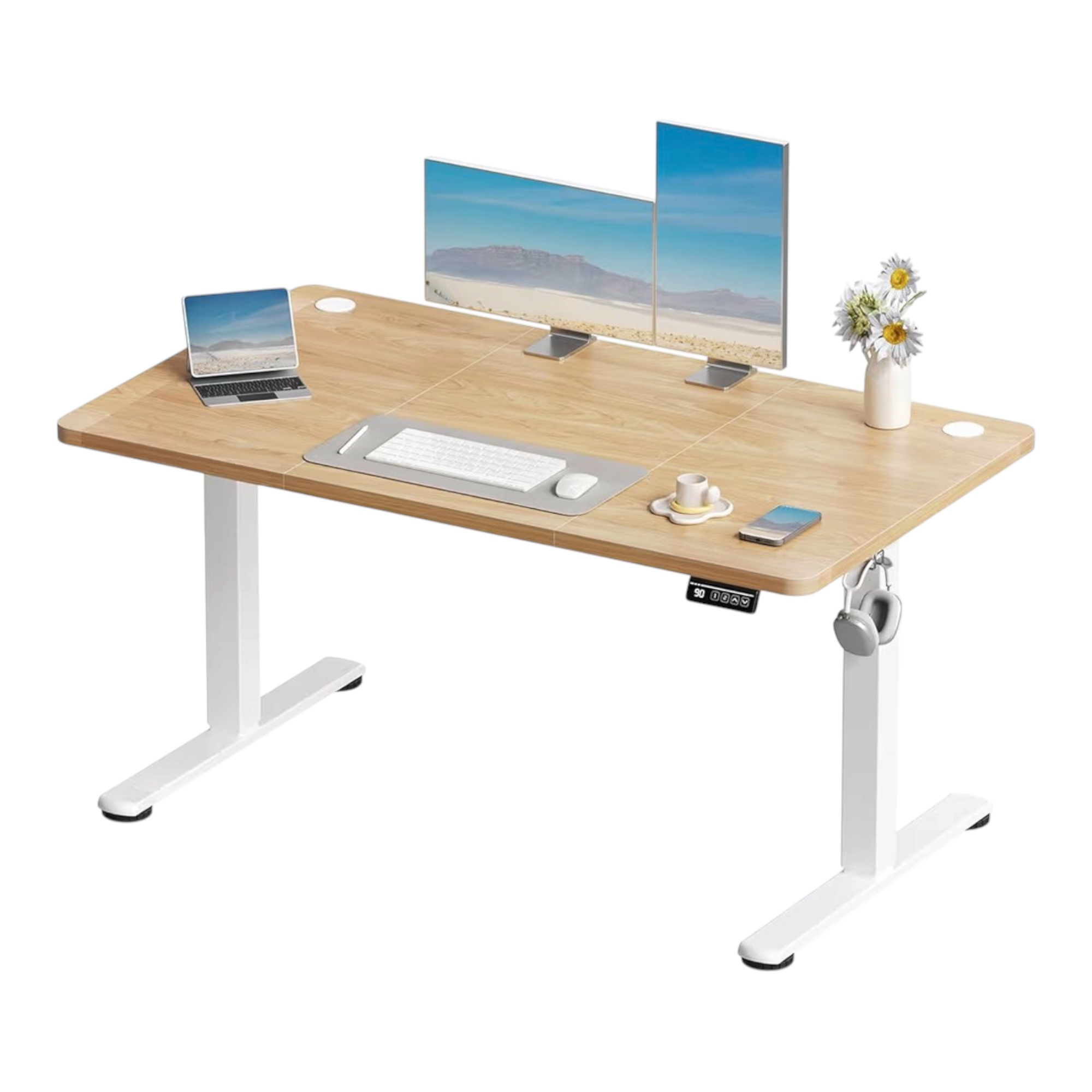 TEMU Mesa Escritorio ajustable, Mesa de Oficina, para Ordenador, Pequeño Mesa Ordenador Escritorios portátiles para Estudio, .Ajustable 72cm-118cm.